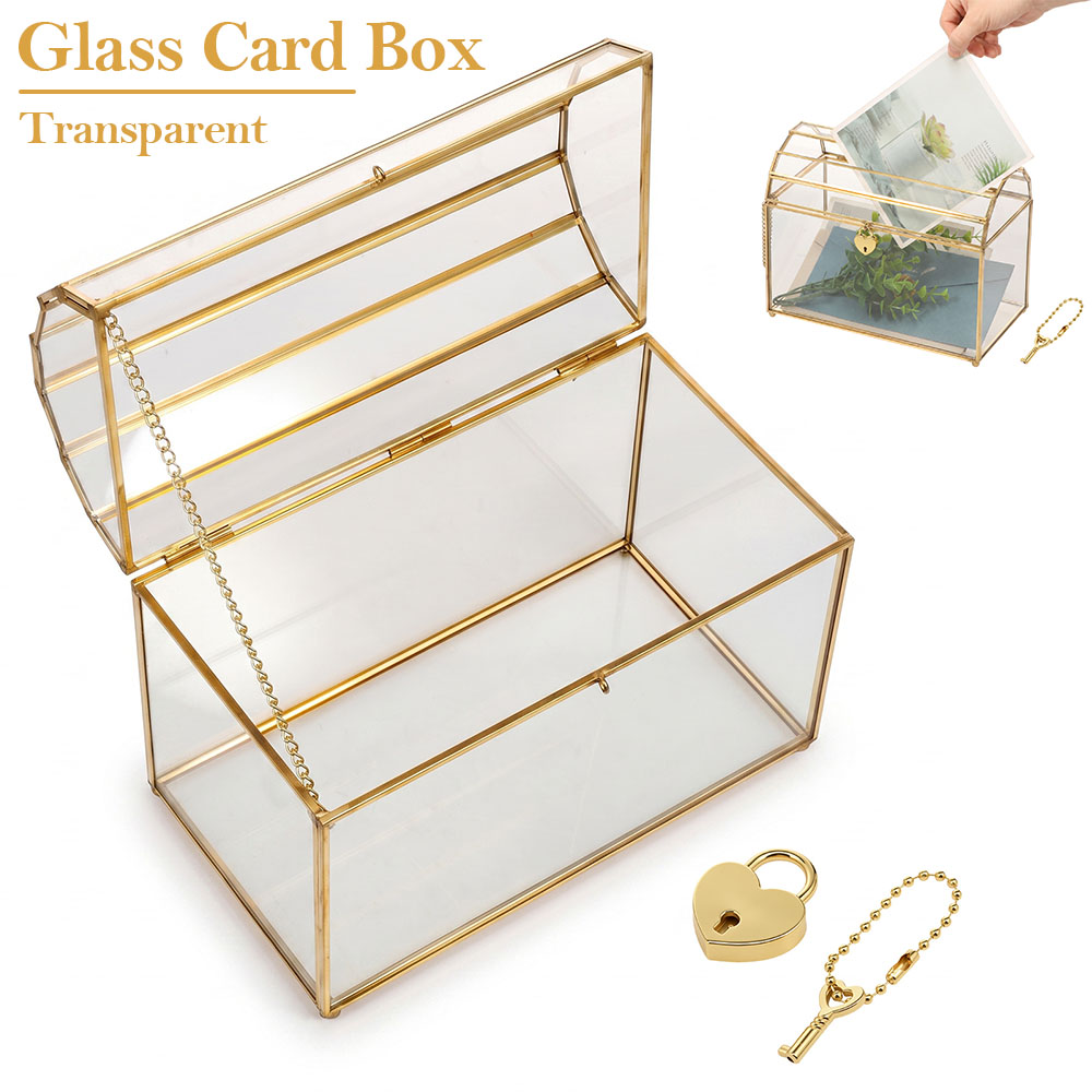Glass Wedding Card Box Clear D - Card Index Box 评论和价格