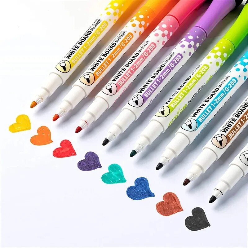 8 Colors Whiteboard Pens, Fine - Correction Pen Fine 评论和价格
