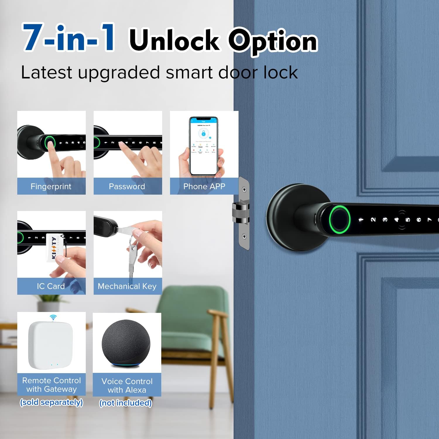Smart Fingerprint Door Lock Ha - Letter Opener Brass 评论和价格