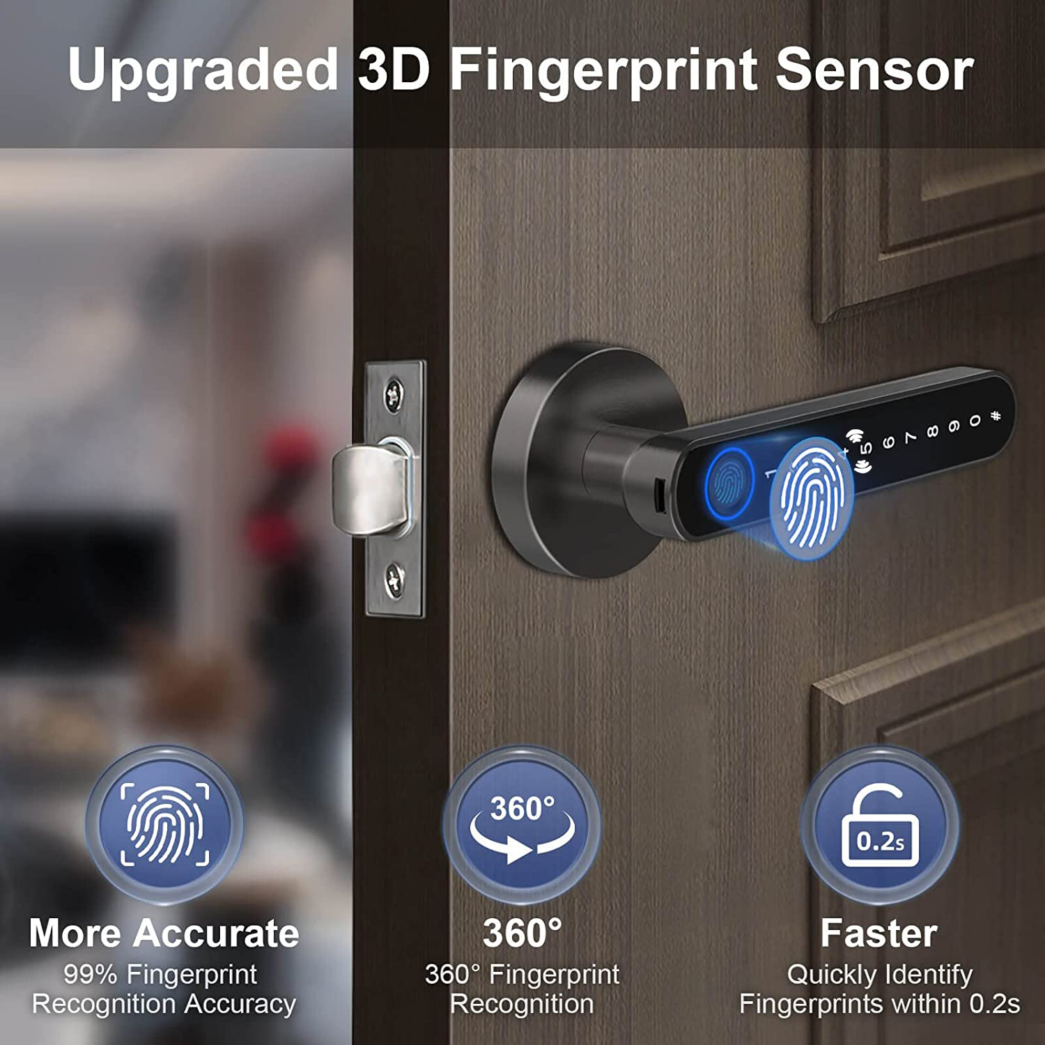 Smart Fingerprint Door Lock Ha - Letter Opener Brass 评论和价格