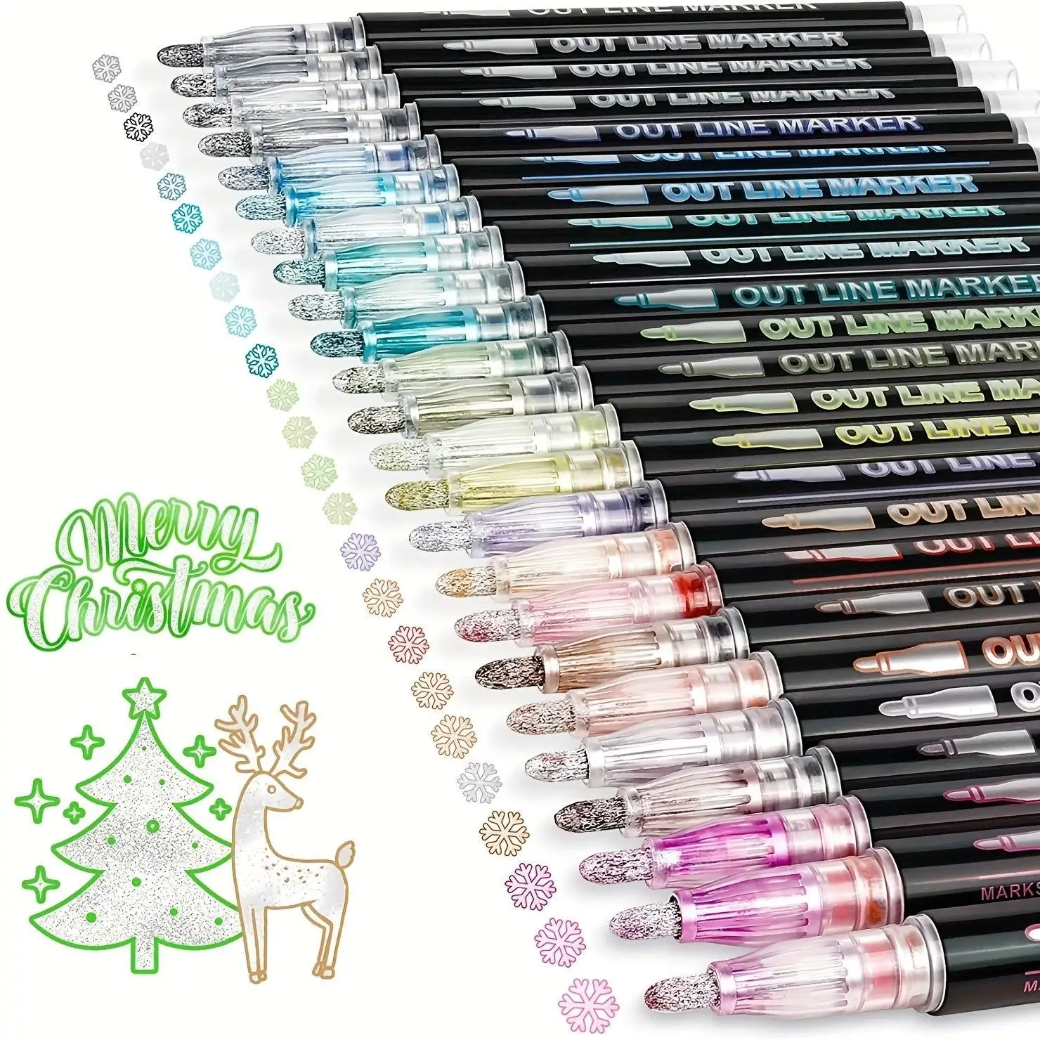 Dual-Tip Metallic Art Pens wit - Correction Pen Fine 评论和价格