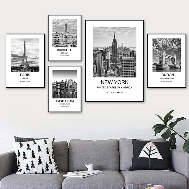 City Poster New York London Pa - Ink Blotter Paper 评论和价格